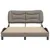 Produktbild 5 för Sängram med LED-belysning taupe 140x190 cm tyg