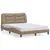 Produktbild 5 för Sängram med LED-belysning cappuccino 140x190 cm konstläder