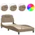 Produktbild 2 för Sängram med LED-belysning cappuccino 90x190 cm konstläder
