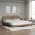 Produktbild 4 för Sängram med LED-belysning cappuccino 200x200 cm konstläder