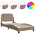 Produktbild 2 för Sängram med LED-belysning cappuccino 90x200 cm konstläder