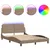 Produktbild 2 för Sängram med LED-belysning cappuccino 140x190 cm konstläder