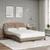 Produktbild 4 för Sängram med LED-belysning cappuccino 140x190 cm konstläder