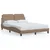 Produktbild 5 för Sängram med LED-belysning cappuccino 140x190 cm konstläder