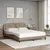 Produktbild 4 för Sängram med LED-belysning cappuccino 160x200 cm konstläder