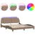 Produktbild 2 för Sängram med LED-belysning cappuccino 180x200 cm konstläder