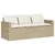 Produktbild 3 för Soffgrupp för trädgården med dynor 6 delar beige konstrotting