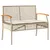 Produktbild 5 för Soffgrupp för trädgården med dynor 4 delar beige konstrotting