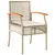 Produktbild 3 för Matgrupp för trädgården med dynor 9 delar beige konstrotting