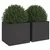 Produktbild 4 för Odlingslådor 2 st svart 32x30x29 cm kallvalsat stål