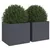 Produktbild 4 för Odlingslådor 2 st antracit 32x30x29 cm kallvalsat stål