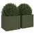 Produktbild 4 för Odlingslådor 2 st olivgrön 32x30x29 cm kallvalsat stål