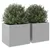 Produktbild 4 för Odlingslådor 2 st silver 32x30x29 cm galvaniserat stål