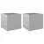 Produktbild 2 för Odlingslådor 2 st silver 42x40x39 cm galvaniserat stål