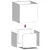 Produktbild 8 för Odlingslådor 2 st vit 49x47x46 cm kallvalsat stål