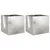 Produktbild 2 för Odlingslådor 2 st silver 49x47x46 cm rostfritt stål