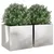 Produktbild 4 för Odlingslådor 2 st silver 49x47x46 cm rostfritt stål