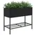 Produktbild 4 för Odlingslådor med hylla 2 st svart 90x40x75 cm konstrotting