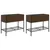 Produktbild 2 för Odlingslådor med hylla 2 st brun 90x40x75 cm konstrotting