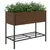Produktbild 4 för Odlingslådor med hylla 2 st brun 90x40x75 cm konstrotting