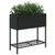 Produktbild 4 för Odlingslådor med hylla 2 st svart 70x28x70 cm konstrotting