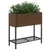 Produktbild 4 för Odlingslådor med hylla 2 st brun 70x28x70 cm konstrotting