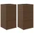 Produktbild 2 för Odlingslådor 2 st brun 40x40x80 cm konstrotting
