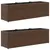 Produktbild 2 för Odlingslådor med 3 krukor 2 st brun 105x30x32 cm konstrotting