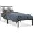 Produktbild 2 för Sängram med huvudgavel metall svart 75x190 cm