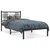 Produktbild 2 för Sängram med huvudgavel metall svart 107x203 cm