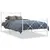 Produktbild 2 för Sängram med huvudgavel och fotgavel vit metall 107x203 cm