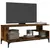 Produktbild 4 för Tv-bänk rökfärgad ek 102x40x41 cm trä pulverlackerat stål