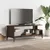Produktbild 3 för Tv-bänk brun ek 102x40x41cm konstruerat trä pulverlackerat stål