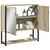 Produktbild 4 för Spegelskåp för badrum sonoma-ek 60x16x60 cm konstruerat trä