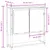 Produktbild 12 för Spegelskåp för badrum rökfärga ek 60x16x60 cm konstruerat trä