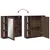 Produktbild 9 för Spegelskåp för badrum Brun ek 60x16x60 cm konstruerat trä