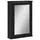 Spegelskåp för badrum svart 42x12x60 cm konstruerat trä