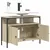 Produktbild 4 för Tvättställsskåp sonoma-ek 80x30x60 cm konstruerat trä
