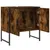 Produktbild 6 för Tvättställsskåp rökfärgad ek 60x33x60 cm konstruerat trä