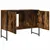 Produktbild 6 för Tvättställsskåp rökfärgad ek 80x33x60 cm konstruerat trä