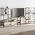 Produktbild 3 för Tv-bänk rökfärgad ek 206,5x28,5x95 cm konstruerat trä