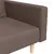 Produktbild 9 för Bäddsoffa 2-sits med två kuddar taupe tyg