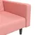 Produktbild 9 för Bäddsoffa 2-sits med två kuddar rosa sammet