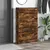 Produktbild 3 för Skoställ rökfärgad ek 80x21x125,5 cm konstruerat trä