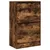 Produktbild 4 för Skoställ rökfärgad ek 60x34x96,5 cm konstruerat trä