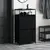 Produktbild 3 för Skohylla svart 60x34x112 cm konstruerat trä