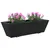 Produktbild 4 för Blomlådor med krokar 2 st svart konstrotting