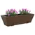 Produktbild 4 för Blomlådor med krokar 2 st brun konstrotting