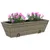 Produktbild 4 för Blomlådor med krokar 2 st grå konstrotting