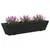 Produktbild 4 för Blomlådor med krokar 2 st svart konstrotting